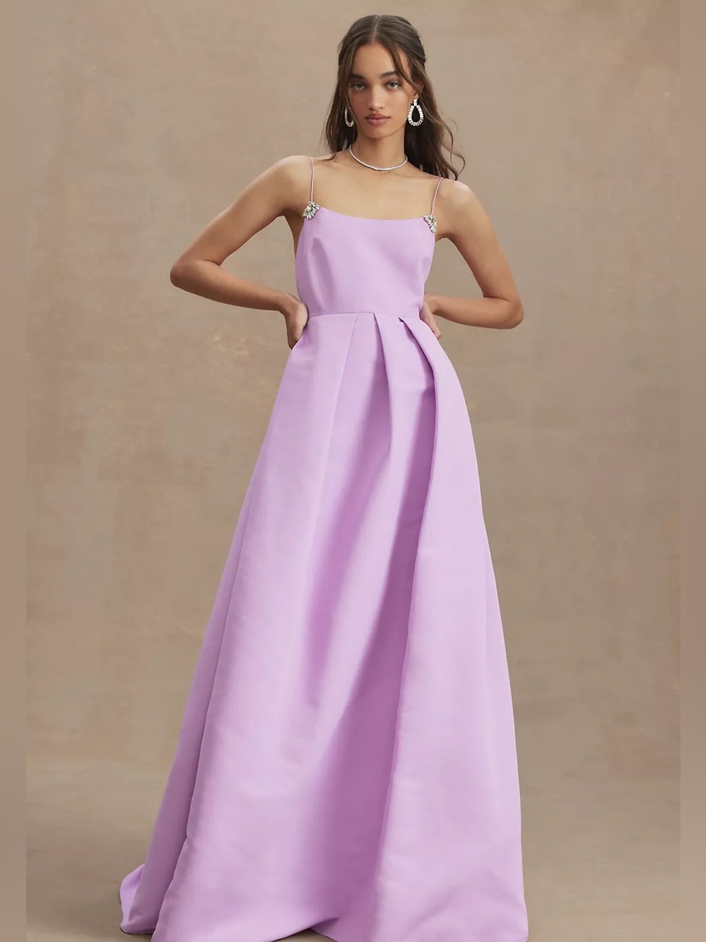 Sachin & Babi Gwen Pleated Embellished A-Line Gown size 6 NWOT
